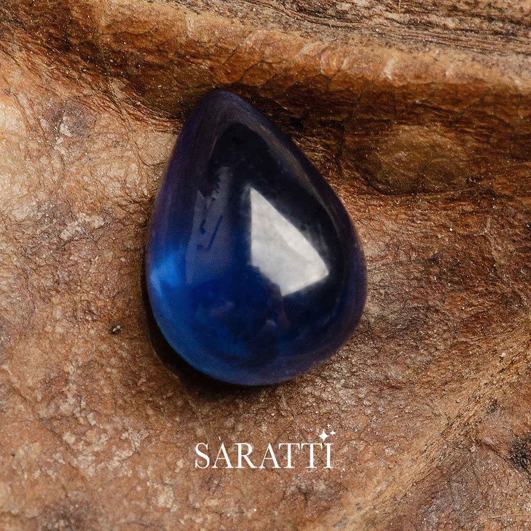 Blue Sapphire Cabochon for Custom Ring Design | SARATTI
