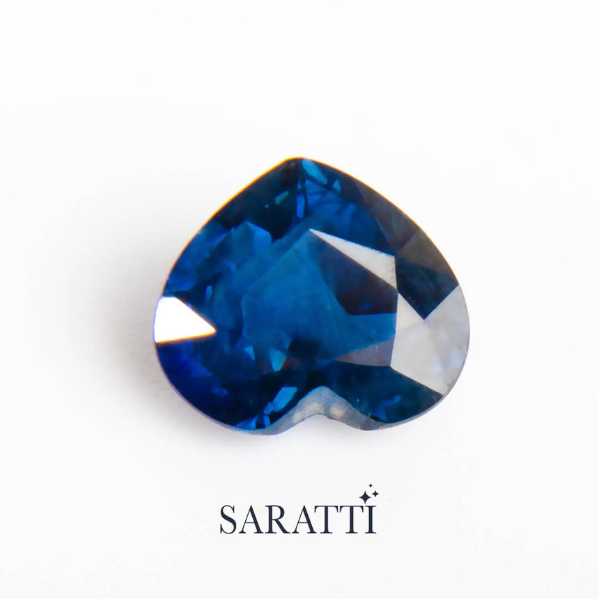 Blue Stone Natural Sapphire Gemstone-Heart Shape-SARATTI