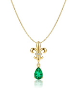 Bon Vivant natural emerald necklace front view | SARATTI
