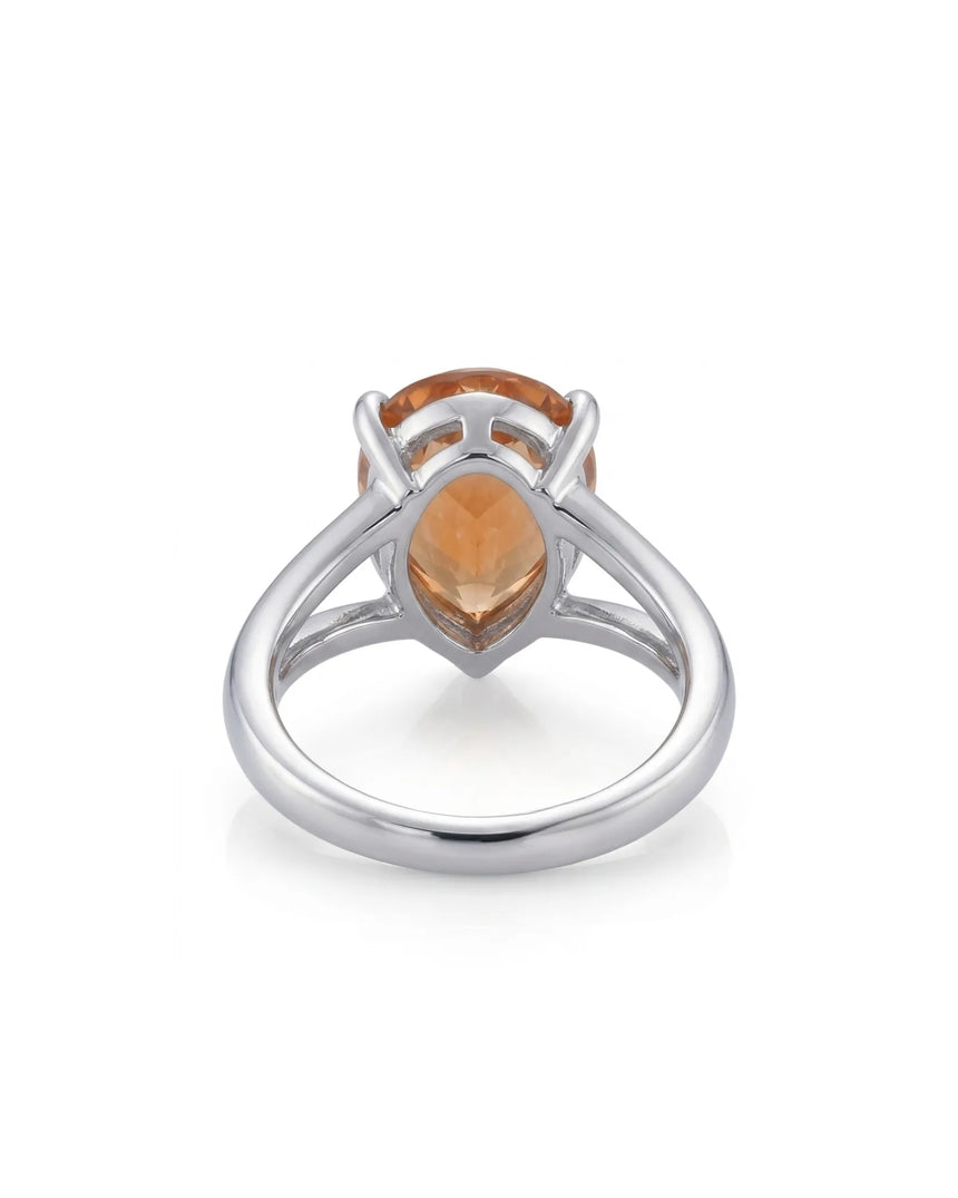 Build My Ring Imperial Topaz setting with open architectural shoulders | SARATTI