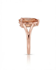 Build My Ring Imperial Topaz solitaire with open sculptural shoulders | SARATTI