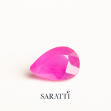 Pink Ruby Gemstone in Pear Shape 0.69 carats - SARATTI