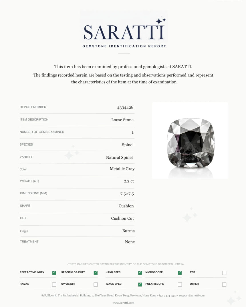 Burmese Spinel measuring 7.5 x 7.5mm loose stone | SARATTI