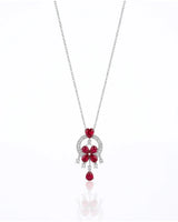 CELESTIA — Pigeon Blood Ruby Dreamcatcher Diamond Pendant