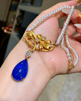 CELÉSTE Tanzanite Pearl Cascade Necklace | SARATTI