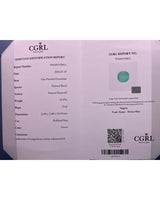 CGRL Certified 10.45ct Natural Emerald Oval measuring 12.44 × 11.86 × 10.10 mm in full proportions view | SARATTI