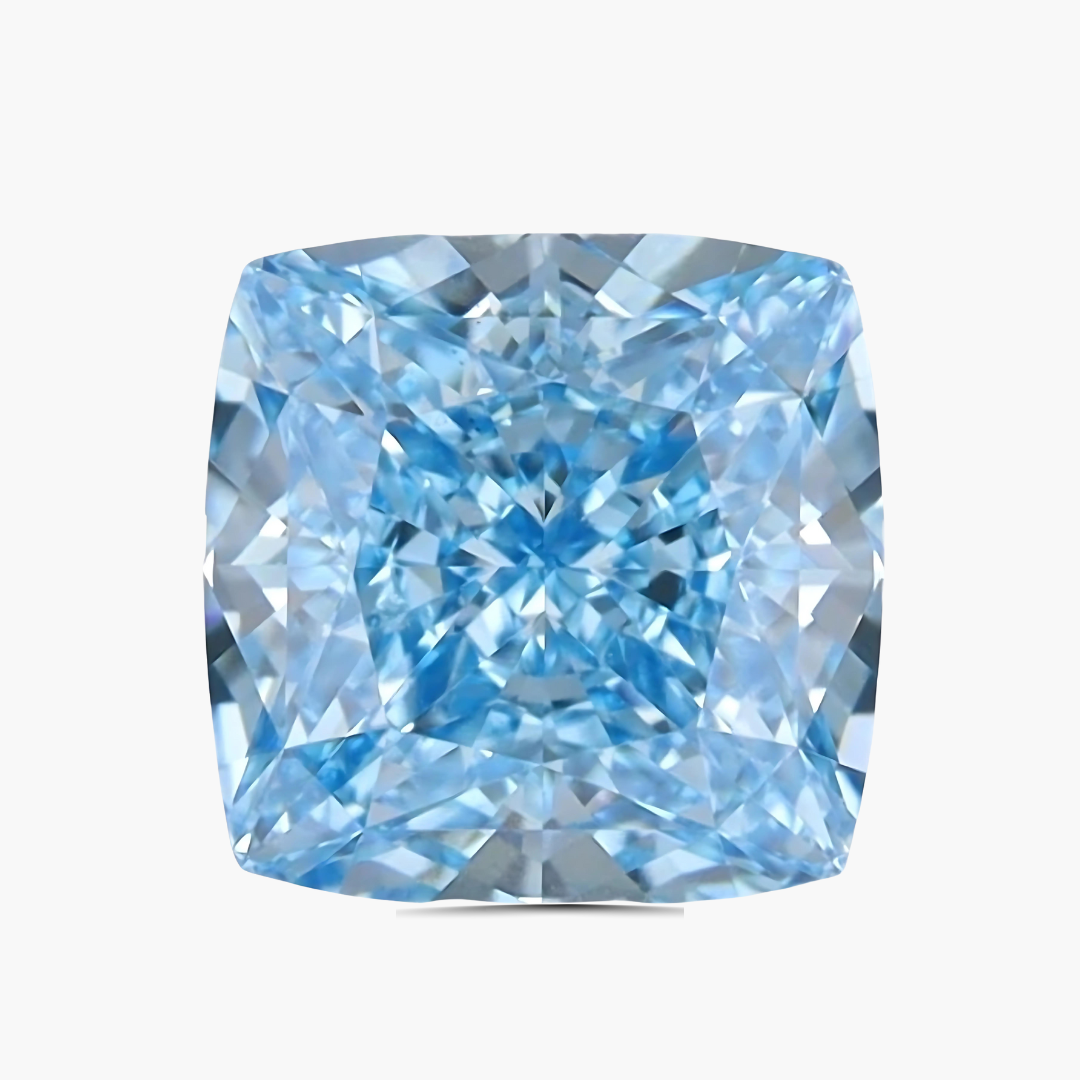 2.09 cts Fancy Vivid Blue Cushion Cut Lab Diamond | IGI Certified