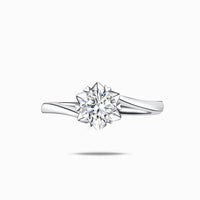 Camille - 0.6 Carat Snowflake Twisted Shank Diamond Engagement Ring