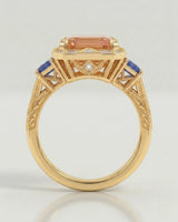 Celeste Azure Build My Ring setting for emerald cut Natural Imperial Topaz | SARATTI