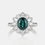 Celestial Bloom – Natural Unheated Sapphire & Diamond Ring - SARATTI Jewelry