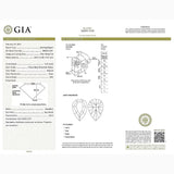 GIA certificate of Pear Cut Champagne Gemstone 