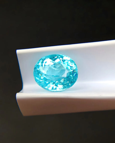 Certified Paraiba tourmaline gemstone 1.41 carat oval shape - SARATTI