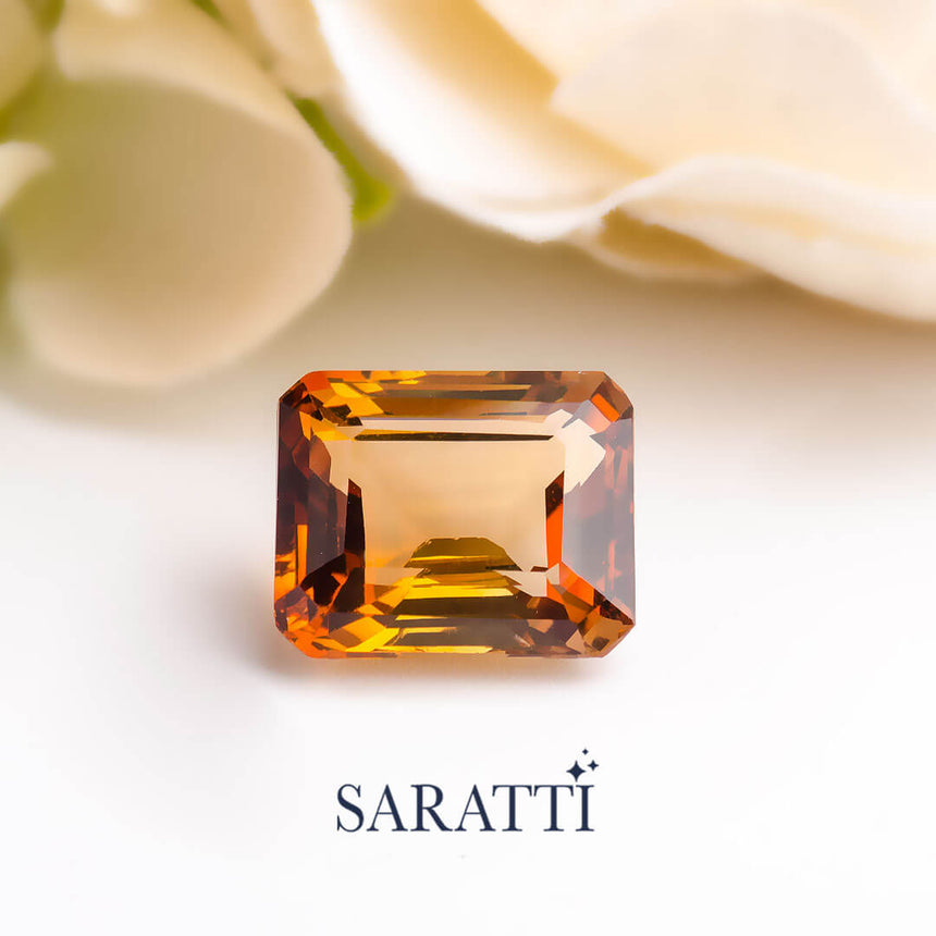 asscher cut golden topaz