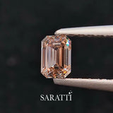 fancy emerald cut champagne loose diamond 