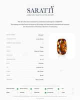 Champagne cushion-cut Natural Imperial Topaz angled view - SARATTI