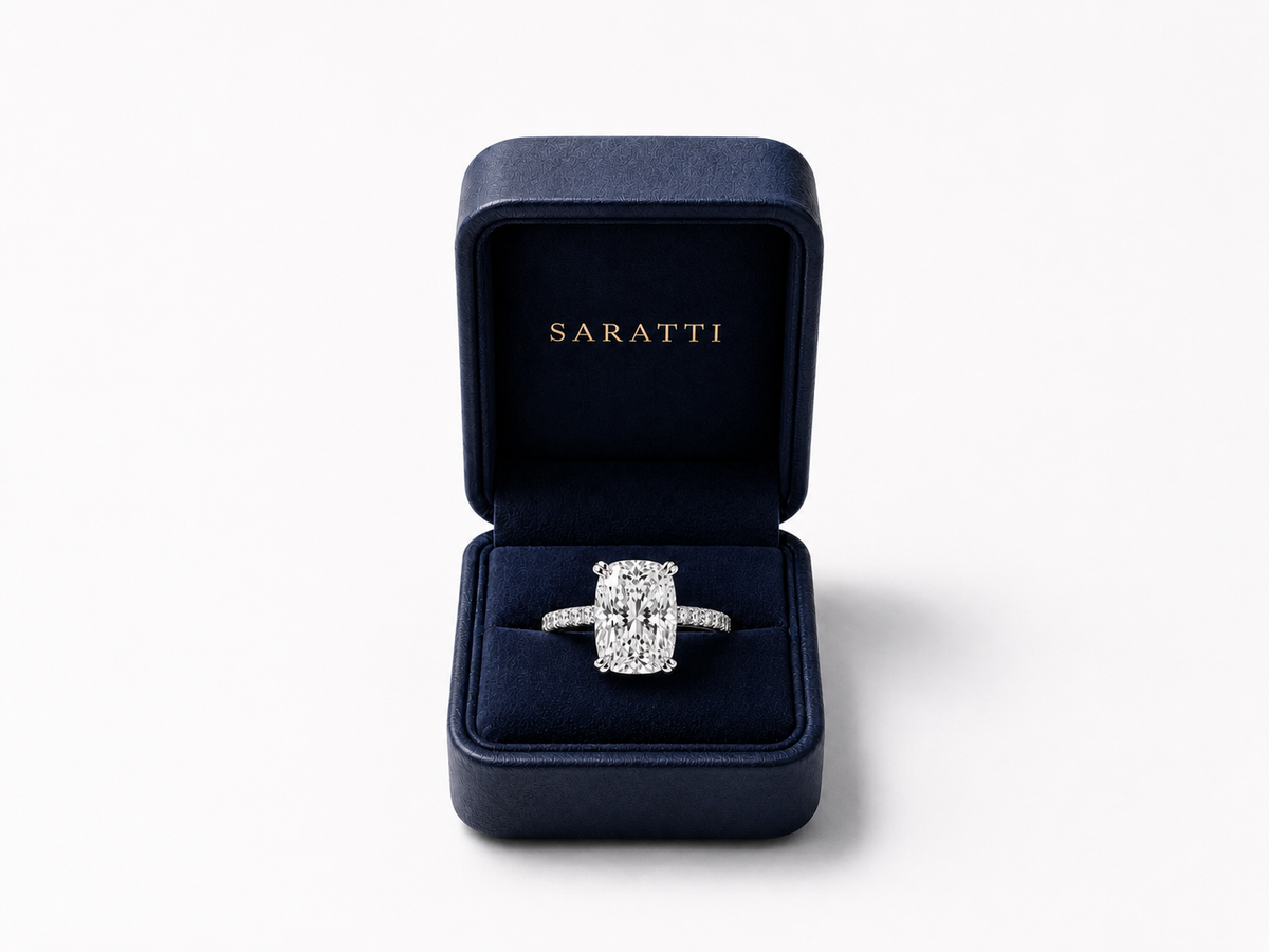 Diamond shape carousel showing marquise, heart, and cushion cuts | SARATTI