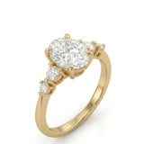 Chloe – Natural Oval Diamond Three-Stone Engagement Ring