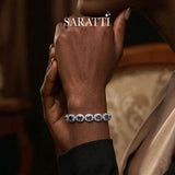 Cielora bracelet with deep blue gemstone sequence | SARATTI