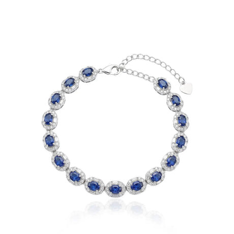 Cielora sapphire tennis bracelet front view | SARATTI