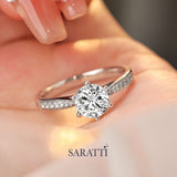 Classic Natural diamond ring with accents | Saratti