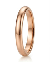 Classic domed wedding band in 18K Rose Gold | SARATTI