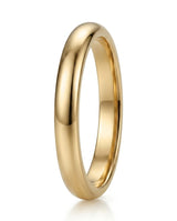 Classic domed wedding band in 18K Yellow Gold | SARATTI