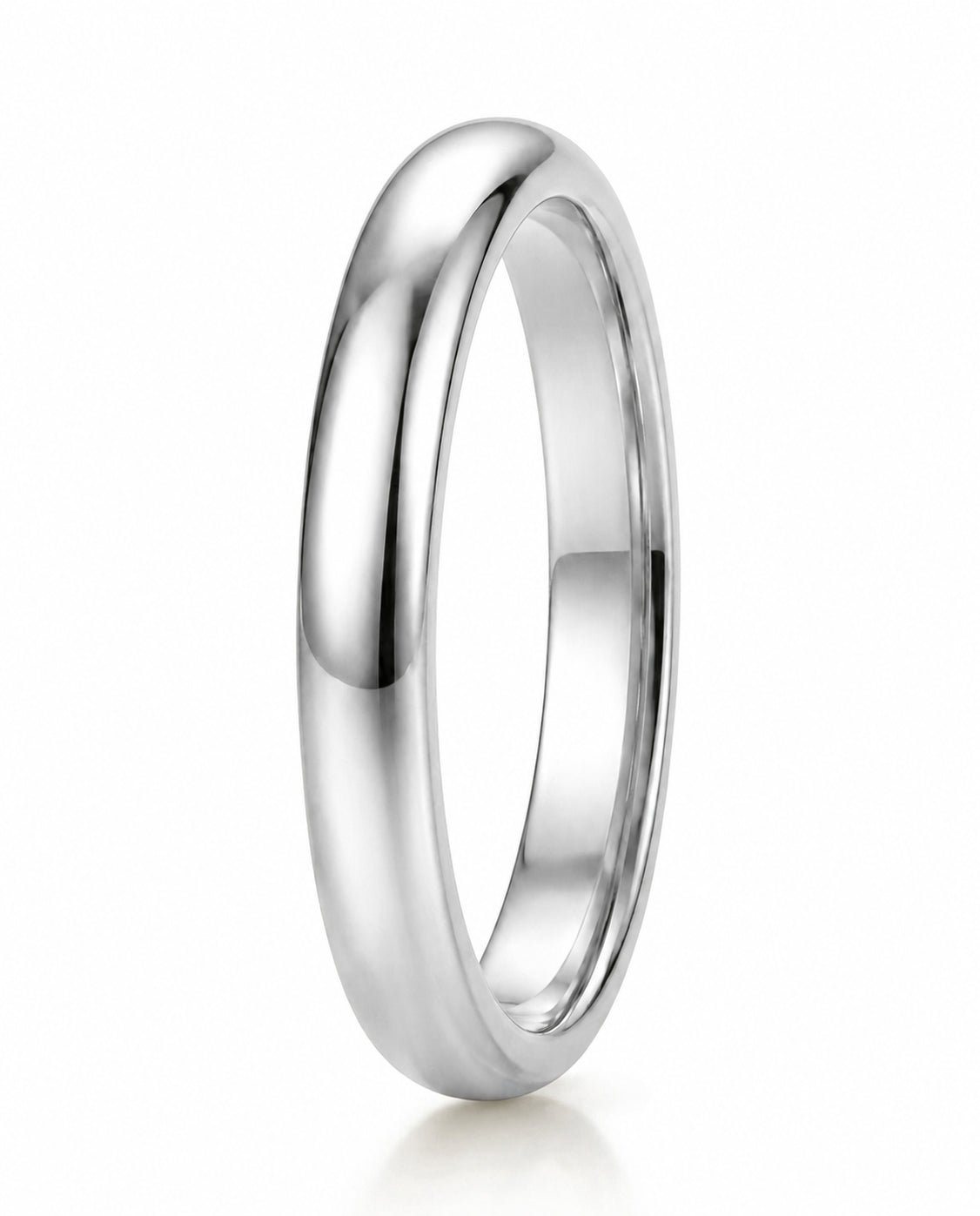 Classic domed wedding band in Platinum | SARATTI