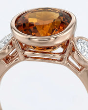 Clean gold contours protect each stone while keeping the silhouette in rose gold polished | SARATTI 