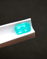 Close-up of 2.05ct Natural Tourmaline cushion showing visible internal character | SARATTI