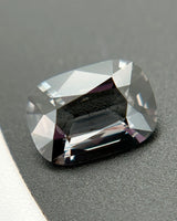 Close-up of 2.35ct Gray Spinel showing reflective facet structure | SARATTI