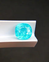 Close-up of 2.43ct Natural Tourmaline cushion with visible internal character | SARATTI