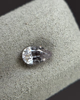 Close-up of Burmese Gray Spinel showing pear facet structure | SARATTI