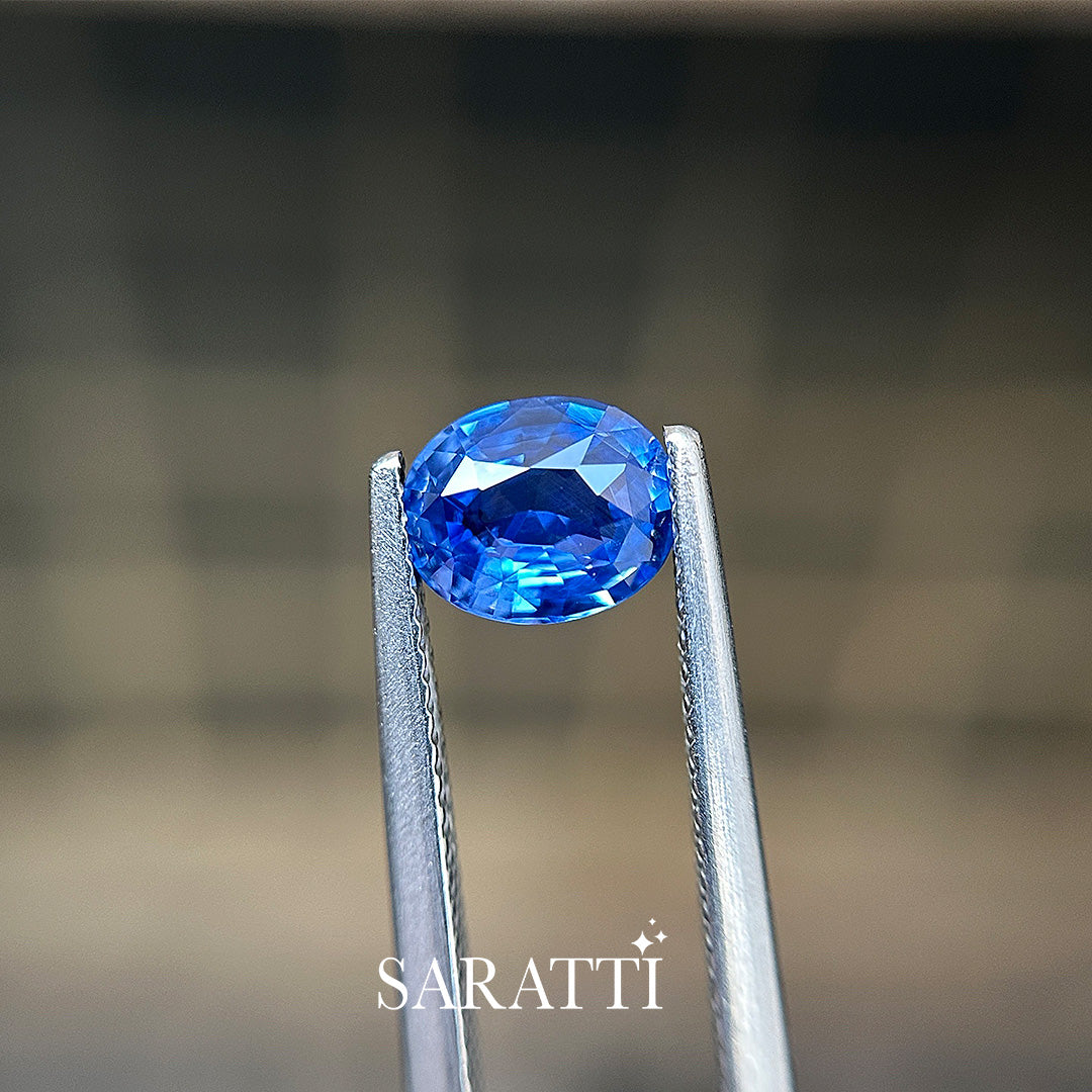 Cornflower Blue Sapphire Oval for Custom Jewelry | SARATTI
