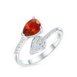 Crimson Duet Toi Et Moi Natural Ruby & Diamond Ring