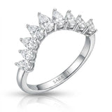 Tiara-Inspired Curved Wedding Band