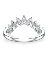 Curved Wedding Band Tiara Inspired | Modern Gem Jewelry | Saratti 