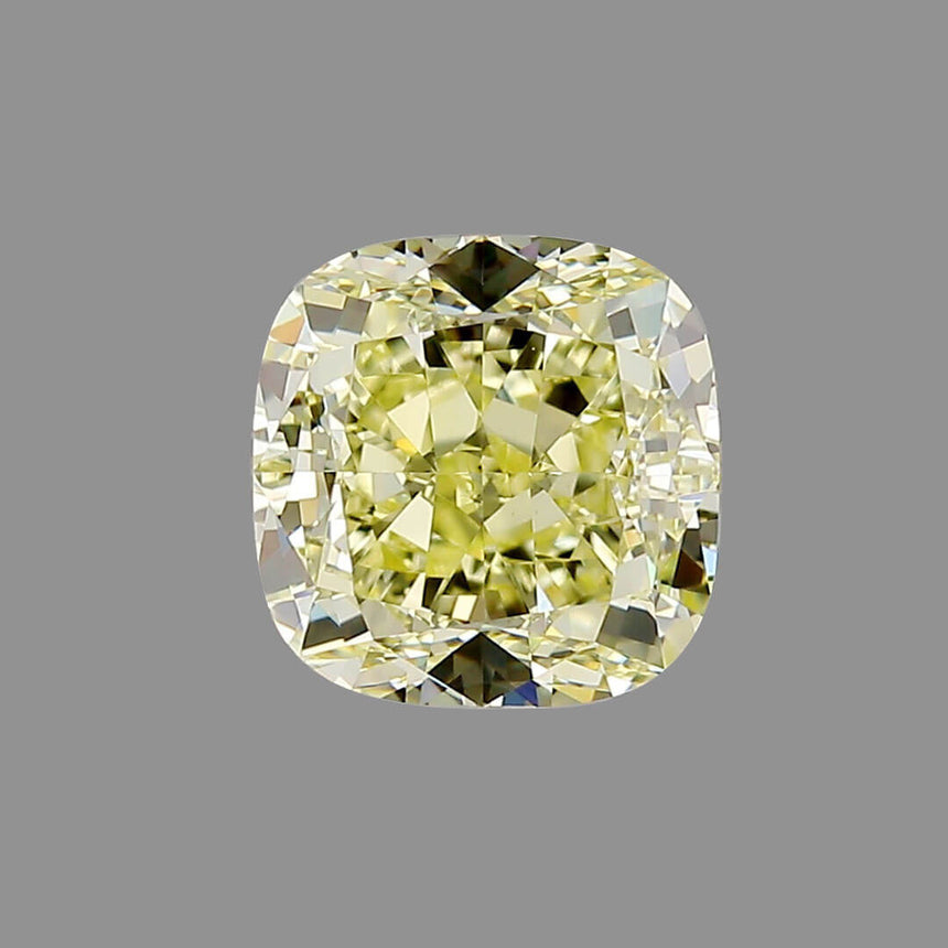 Cushion Cut Light Yellow Diamond | Saratti