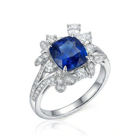 Royal Blue Unheated Sapphire Stone Ring