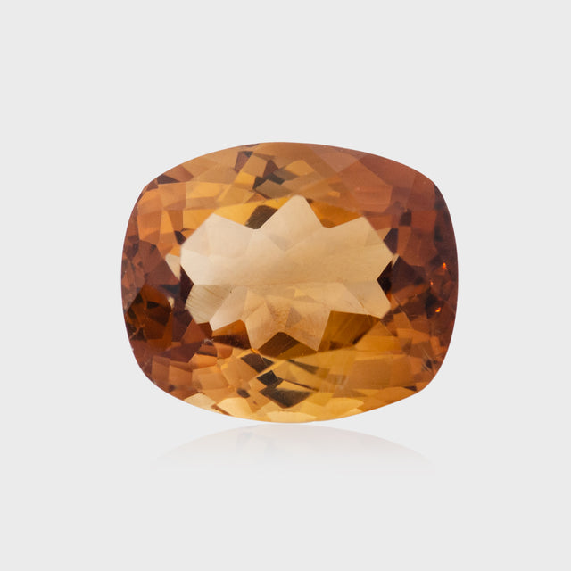 Cushion Cut Natural Imperial Topaz Stone in Champagne Color | SARATTI 