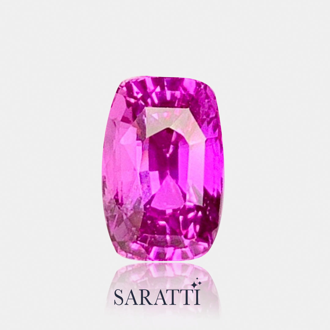 Cushion Cut Natural Sapphire 8.26 × 5.40 mm | SARATTI  
