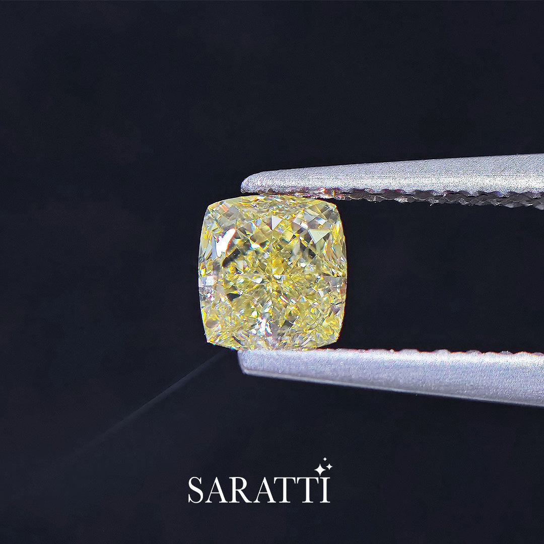Cushion Modified Brilliant Fancy Light Brownish Yellow Diamond 1.11 carat | SARATTI