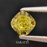Cushion Shape Fancy Intense Yellow Diamond 1.00ct | SARATTI