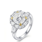 Zuri • 2 Carat Cushion Cut Moissanite Ring in White Gold