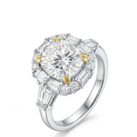 Zuri • 2 Carat Cushion Cut Moissanite Ring in White Gold