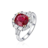 GIA Certified Pigeon Blood Red Ruby & Diamond Ring