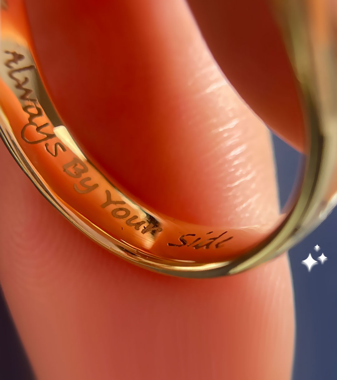 Private engraving inside a bespoke SARATTI ring