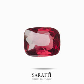 Elegance in Red: 0.81 Carat Cushion Spinel | Modern Gem Jewelry | Saratti