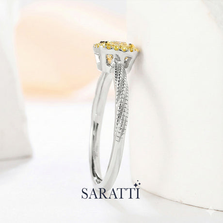 18K white GOld ring standing | SARATTI