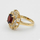 Coronet Rouge Gold Garnet Ring