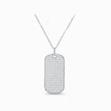 Dog Chain DIamond Necklace For Men | White Gold Dog Chain Pendant Necklace | Saratti | Men Necklace